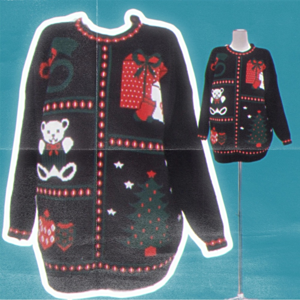 Vintage Style Fun Adele Knitwear Holiday Ugly Christmas Sweater Party Appeal